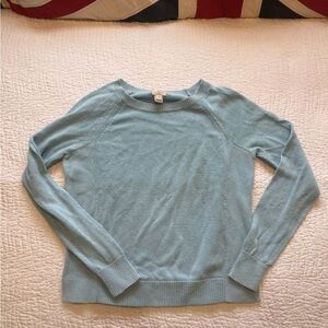 J.Crew Linen Blend Blue Sweater